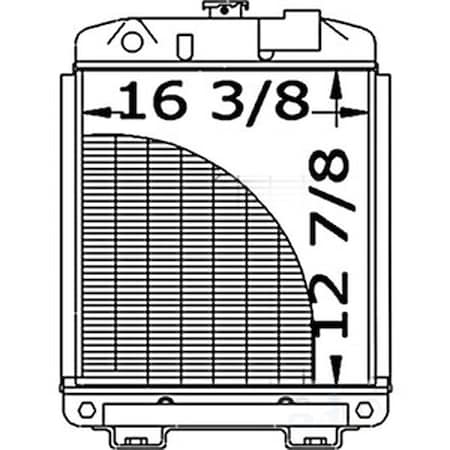 Aftermarket Radiator Fits Ford New Holland Compact Tractor 1600 1700 1000 SBA310100031